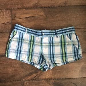 🐝VS PINK Blue & Green Plaid Sleep Shorts